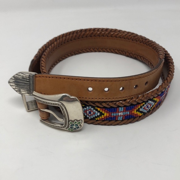 Brighton Accessories - Vintage Brighton women’s 38 beaded braid edge belt